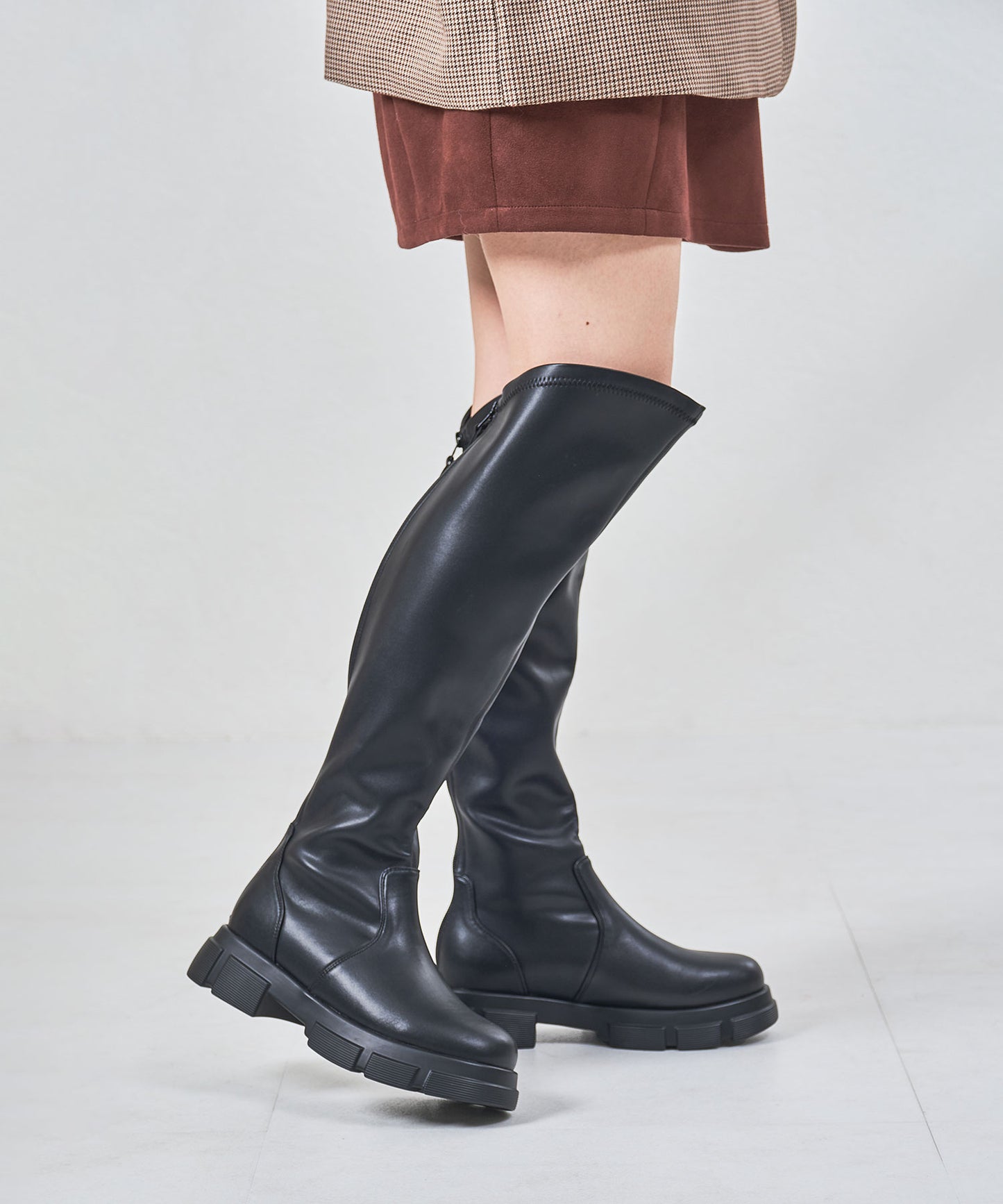 スラントカットストレッチニーハイブーツ/57510