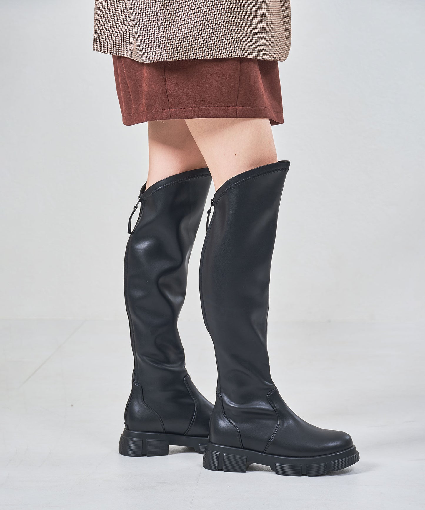 スラントカットストレッチニーハイブーツ/57510