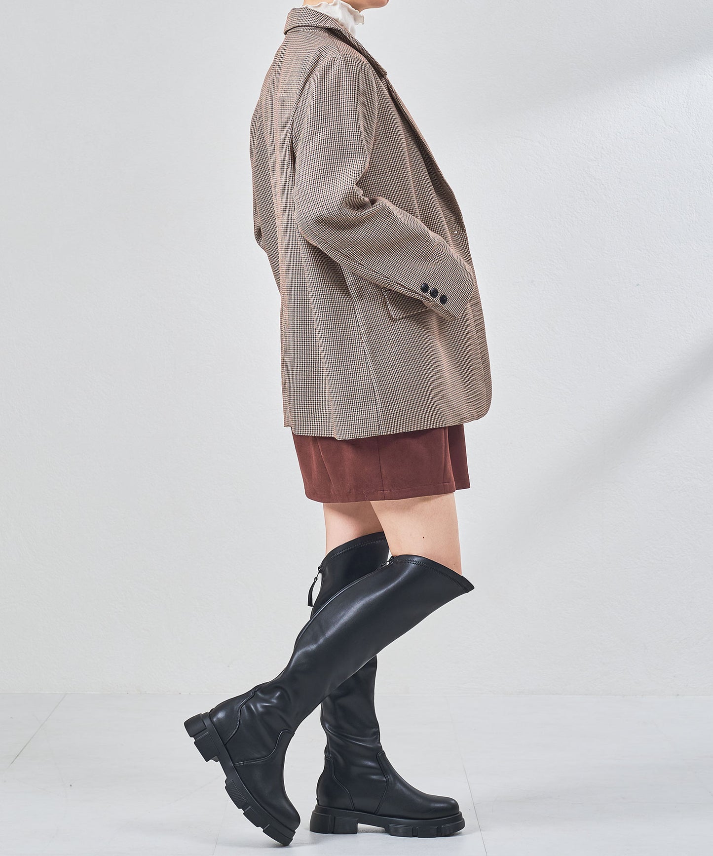 スラントカットストレッチニーハイブーツ/57510