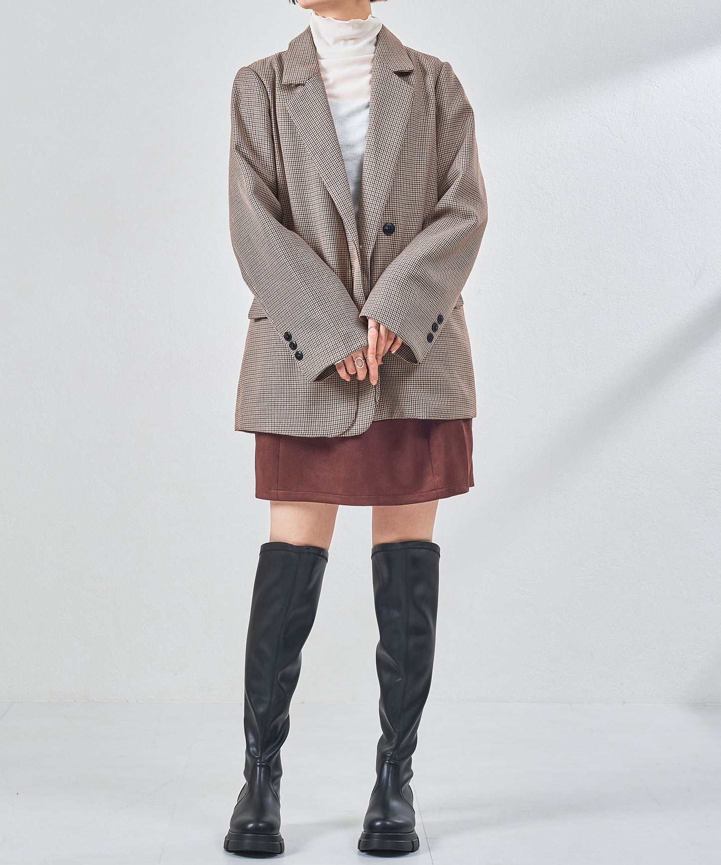 スラントカットストレッチニーハイブーツ/57510