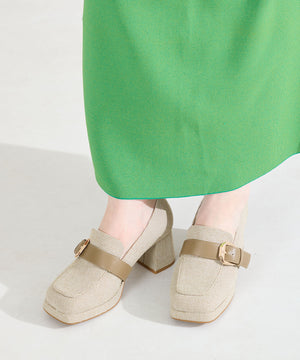 プラットフォームベルトローファー/61103