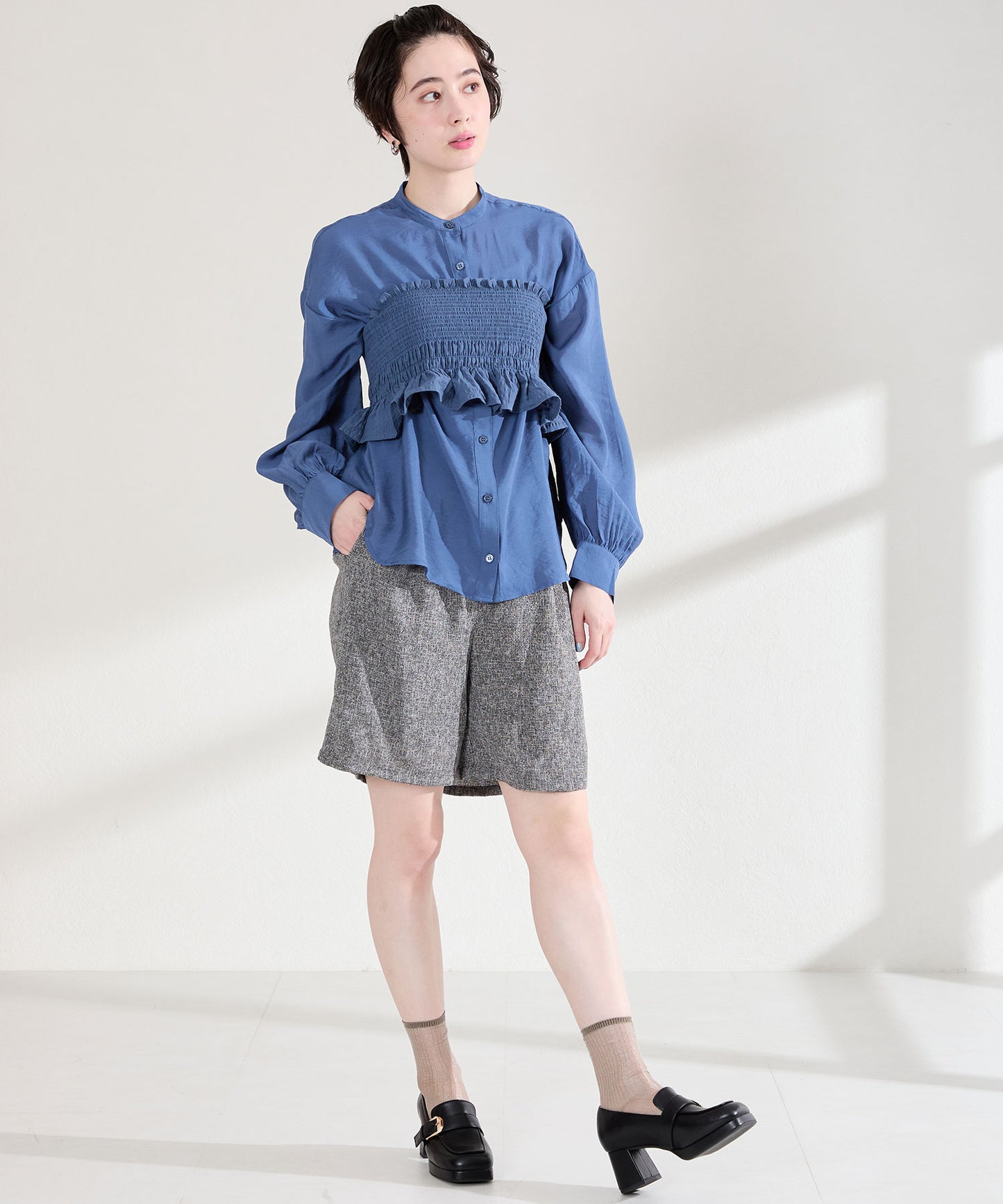 プラットフォームベルトローファー/61103