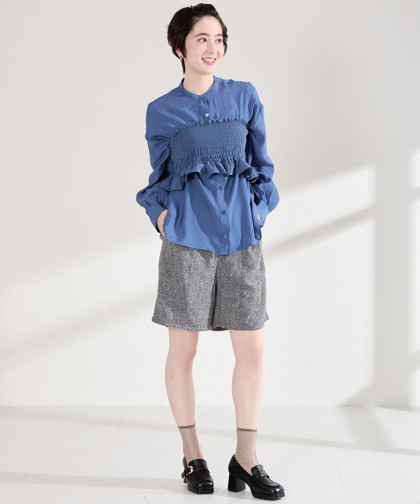 プラットフォームベルトローファー/61103