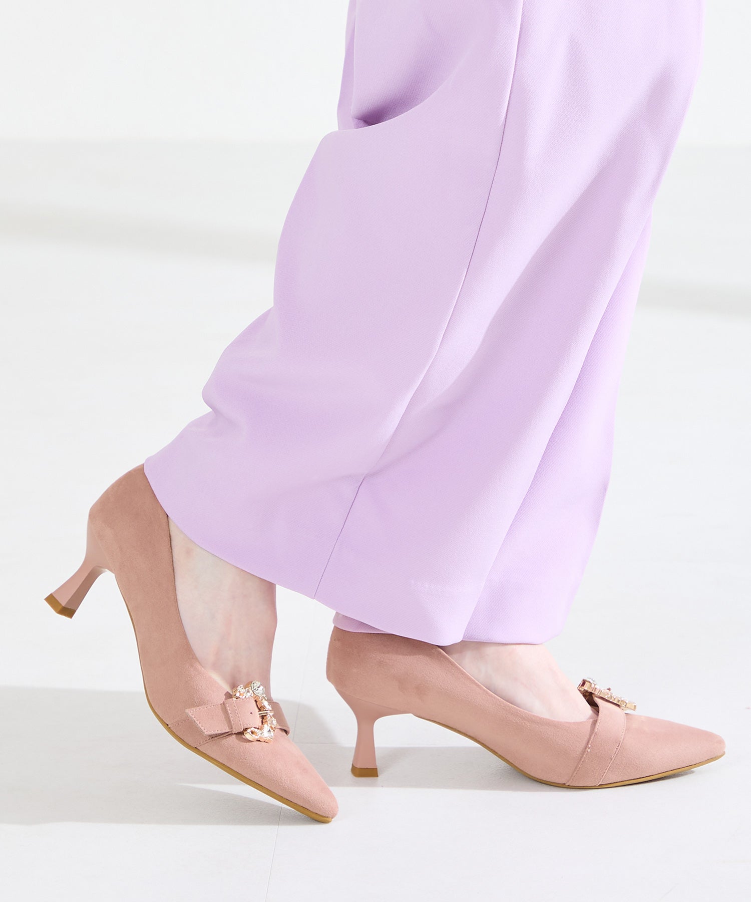 ビジューバックルヒールパンプス/61104 – ORIENTALTRAFFIC