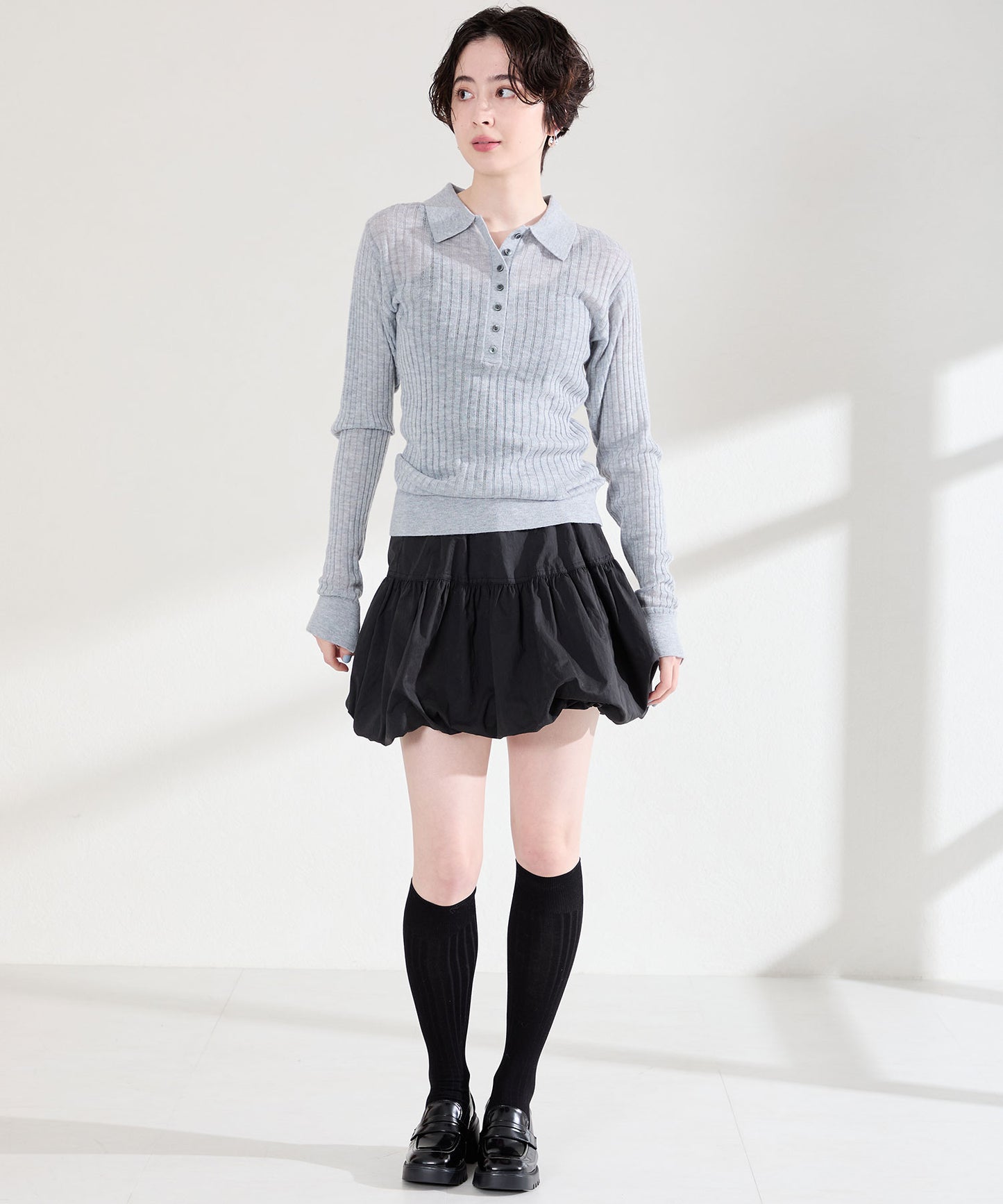 【WEB先行予約/2月中旬発売予定】厚底ヒールローファー/61106