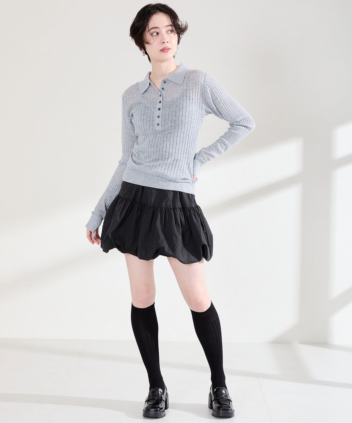 【WEB先行予約/2月中旬発売予定】厚底ヒールローファー/61106