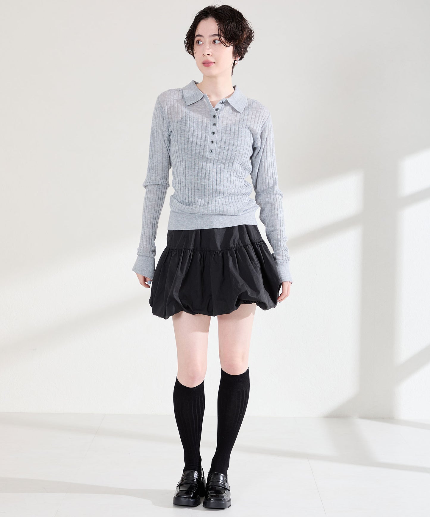 【WEB先行予約/2月中旬発売予定】厚底ヒールローファー/61106