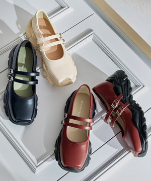 【WEB先行予約/2月下旬発売予定】ダブルストラップスニーカーソールシューズ/61107