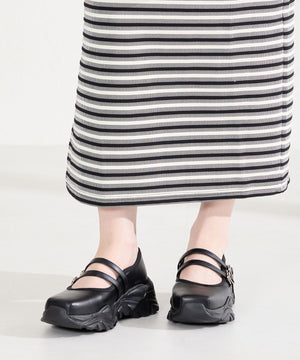 【WEB先行予約/2月下旬発売予定】ダブルストラップスニーカーソールシューズ/61107