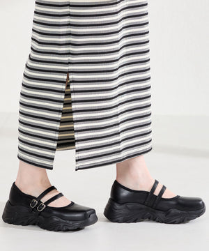 【WEB先行予約/2月下旬発売予定】ダブルストラップスニーカーソールシューズ/61107