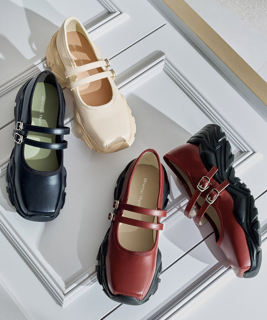 【WEB先行予約/2月下旬発売予定】ダブルストラップスニーカーソールシューズ/61107