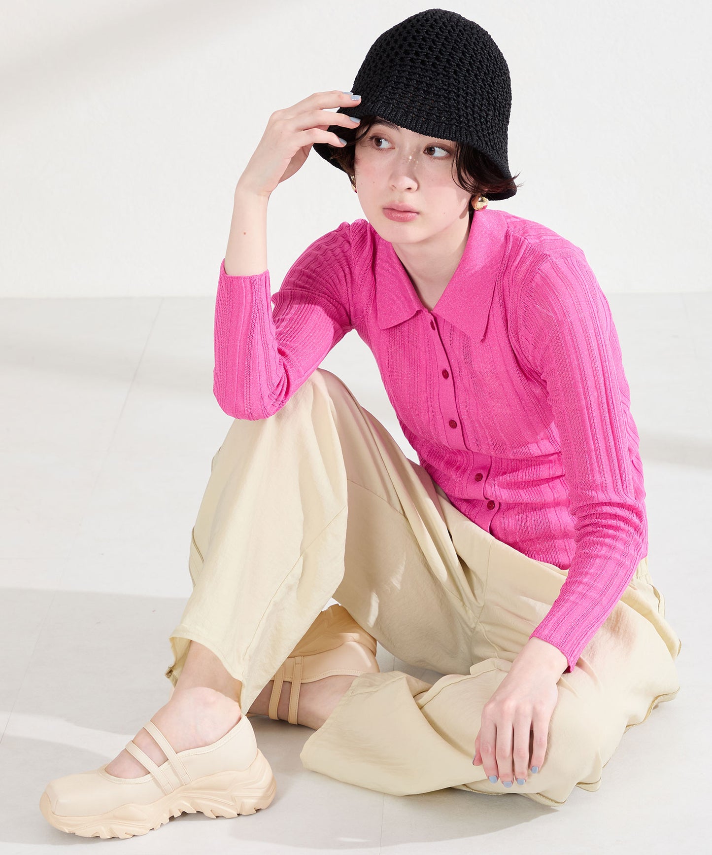 【WEB先行予約/2月下旬発売予定】ダブルストラップスニーカーソールシューズ/61107