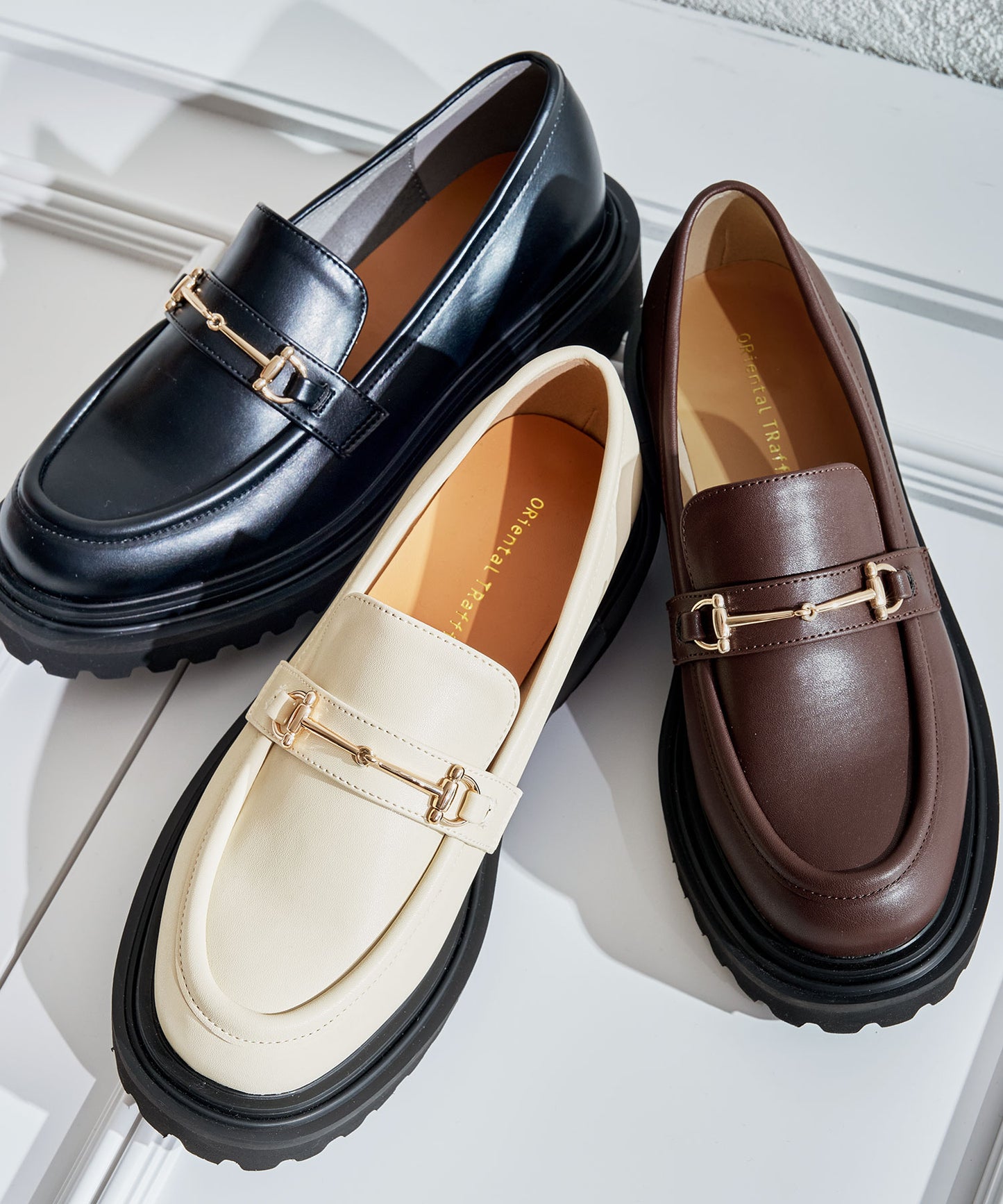 【WEB先行予約/2月中旬発売予定】ビットモチーフ厚底ローファー/61108