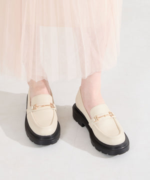 【WEB先行予約/2月中旬発売予定】ビットモチーフ厚底ローファー/61108