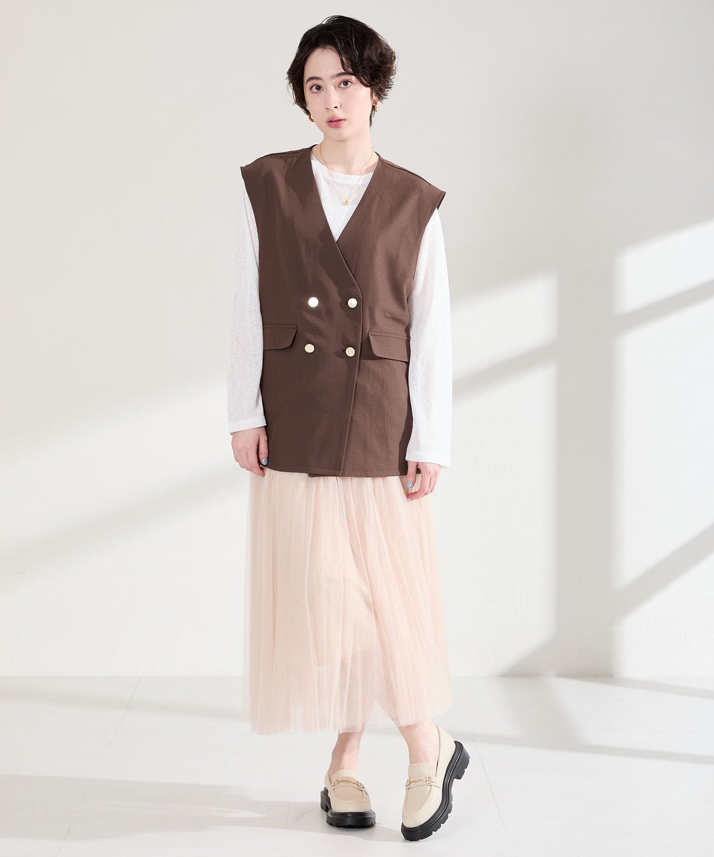 【WEB先行予約/2月中旬発売予定】ビットモチーフ厚底ローファー/61108