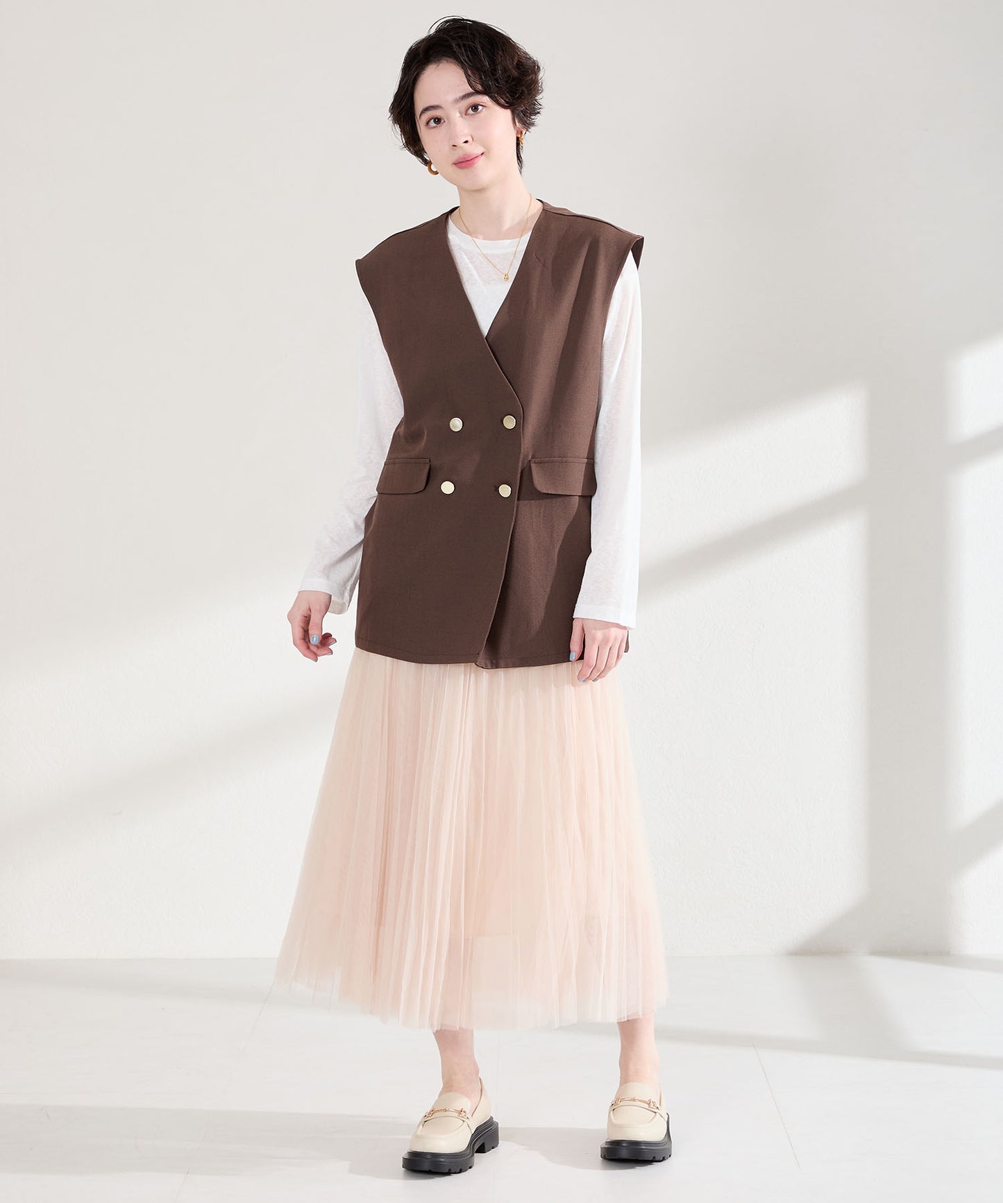 【WEB先行予約/2月中旬発売予定】ビットモチーフ厚底ローファー/61108