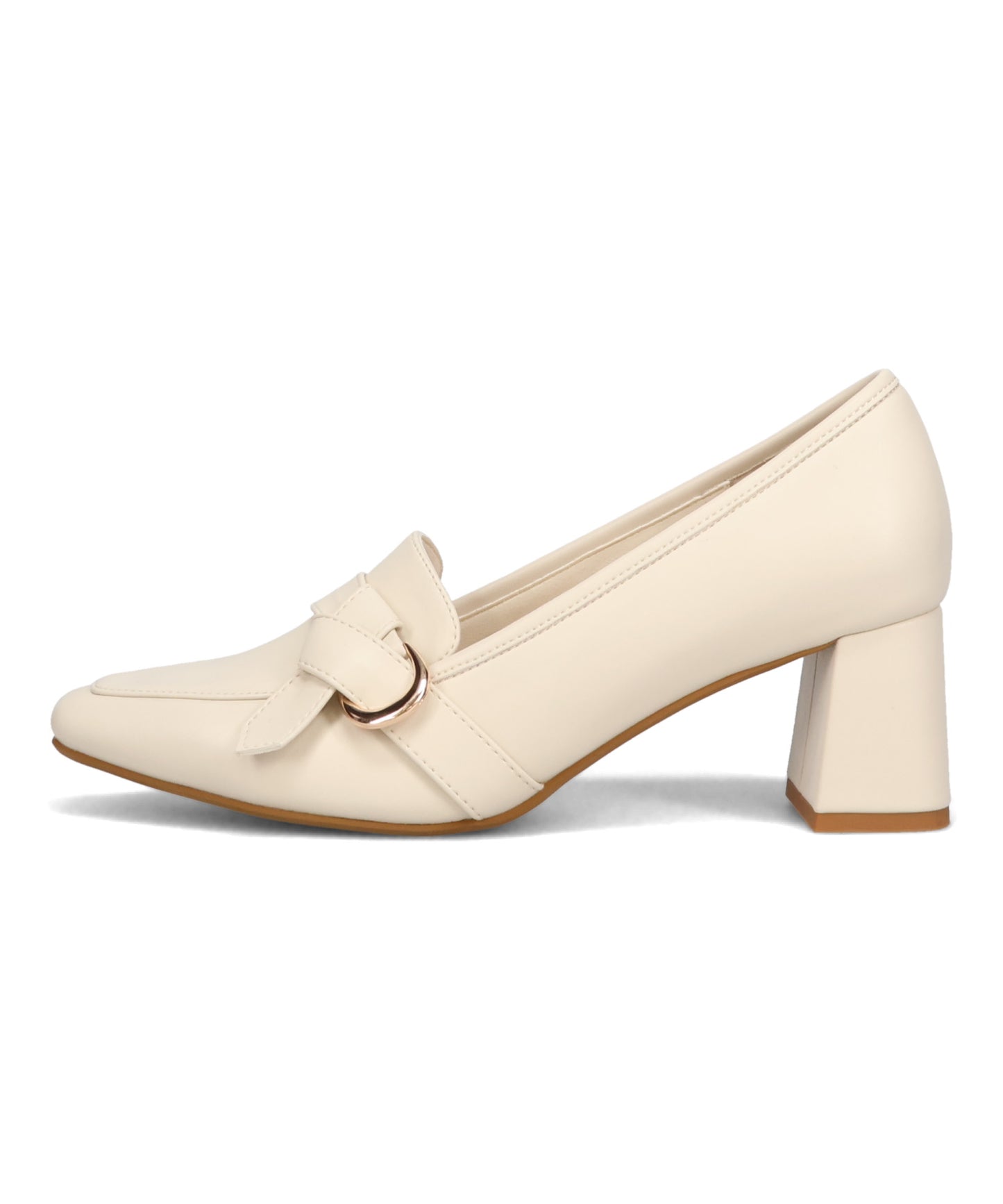 サイドベルトヒールローファー/61110