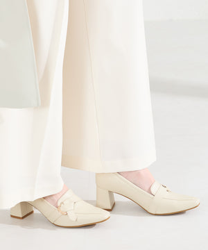 サイドベルトヒールローファー/61110