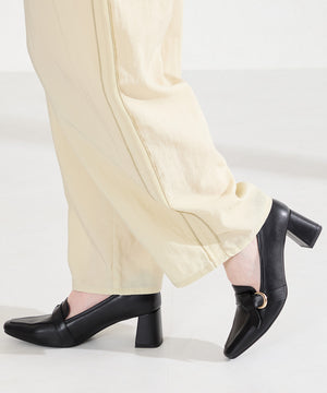 サイドベルトヒールローファー/61110