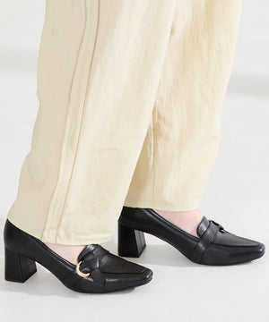 サイドベルトヒールローファー/61110