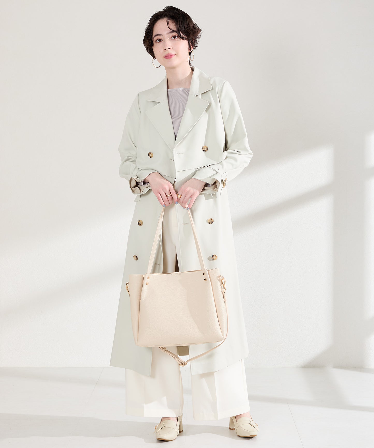 サイドベルトヒールローファー/61110