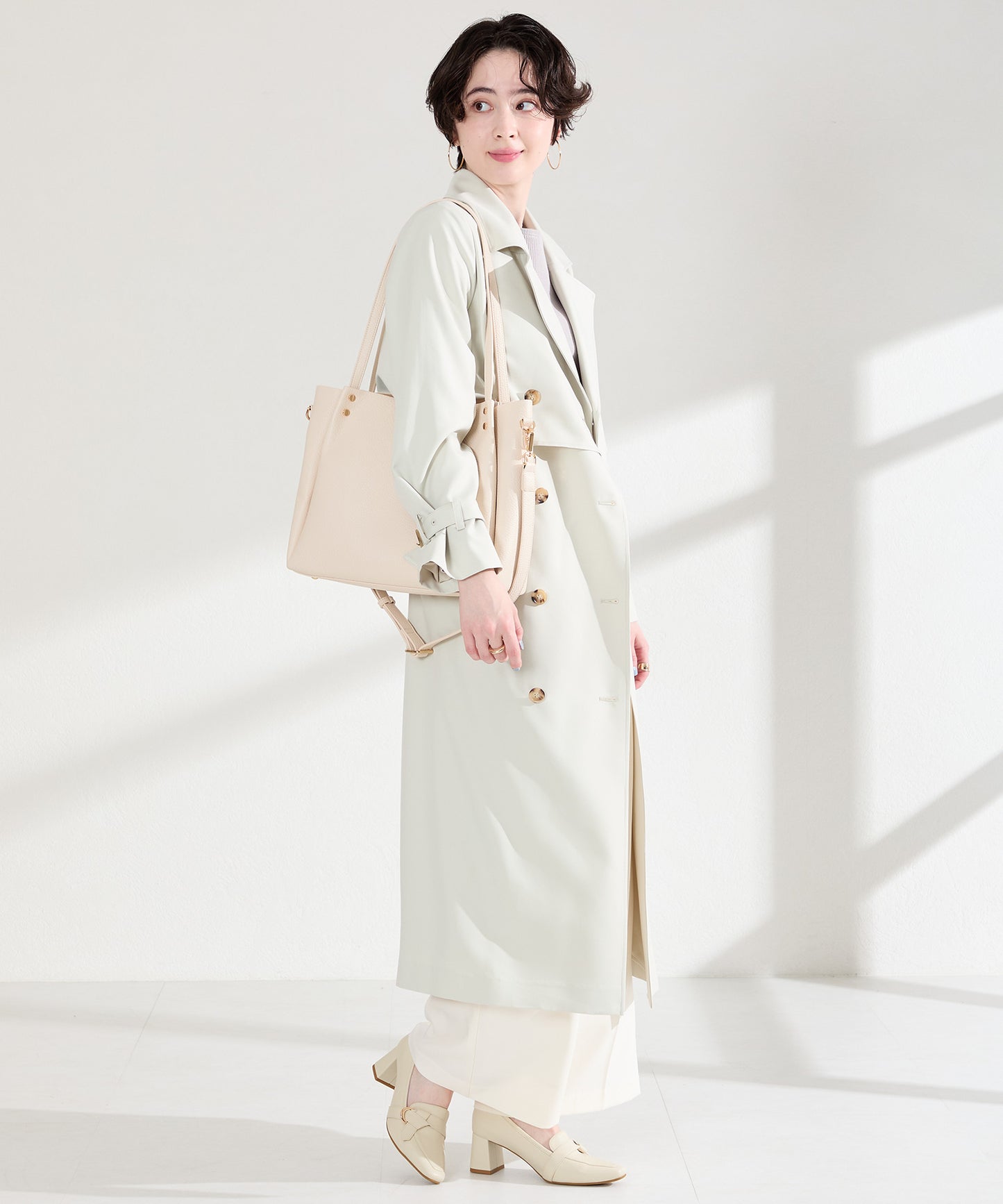 サイドベルトヒールローファー/61110