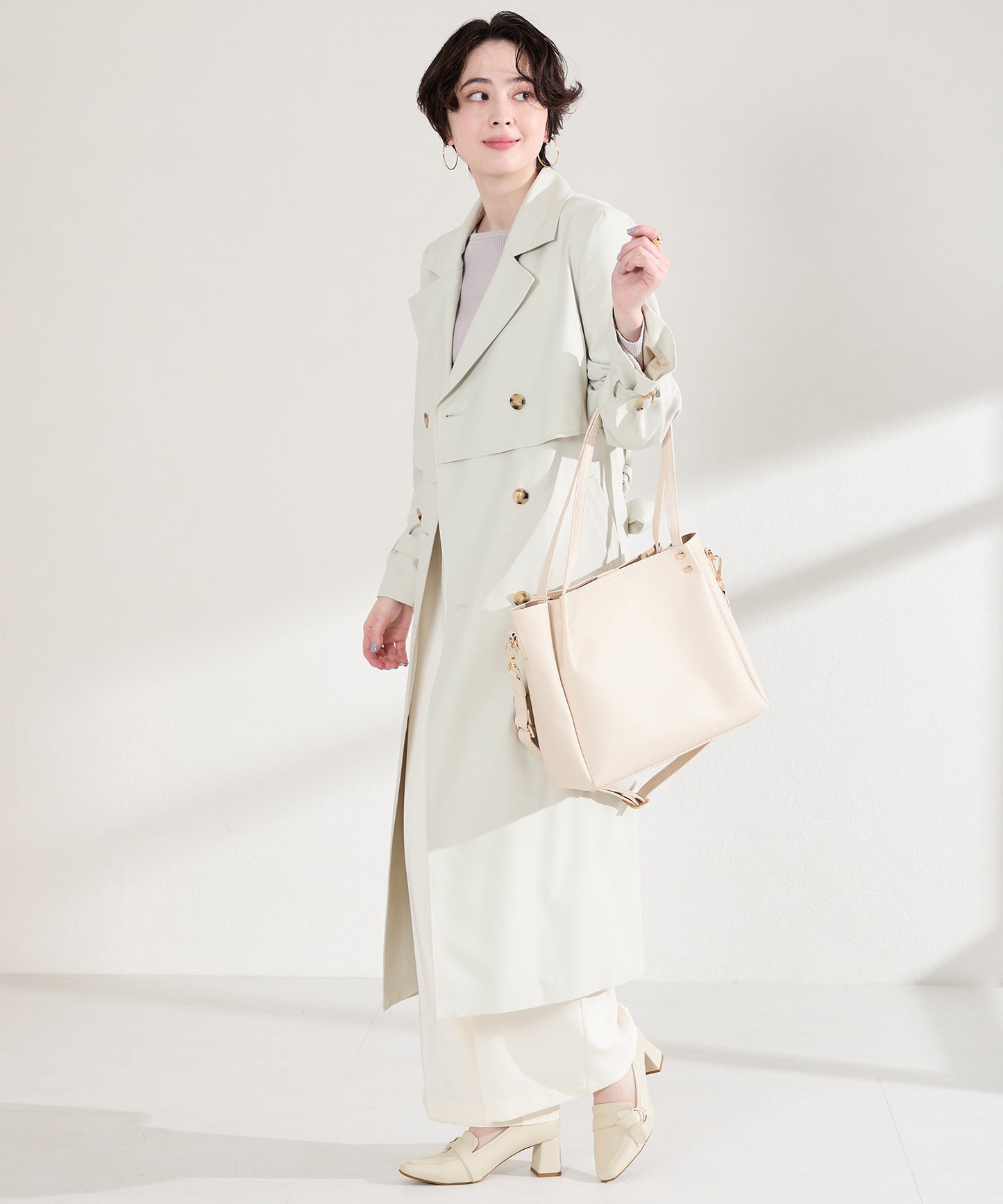 サイドベルトヒールローファー/61110