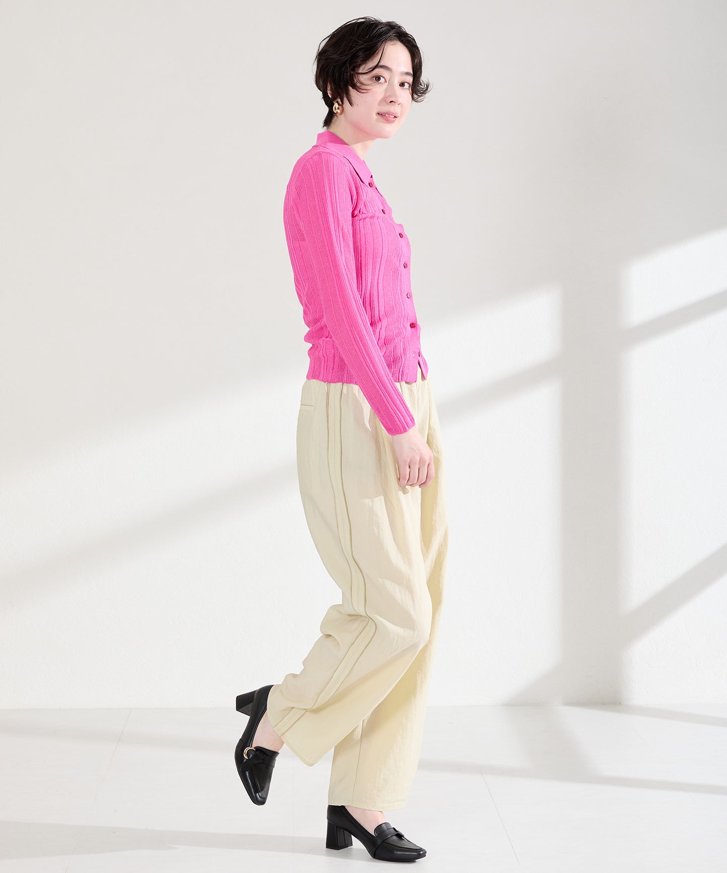 サイドベルトヒールローファー/61110