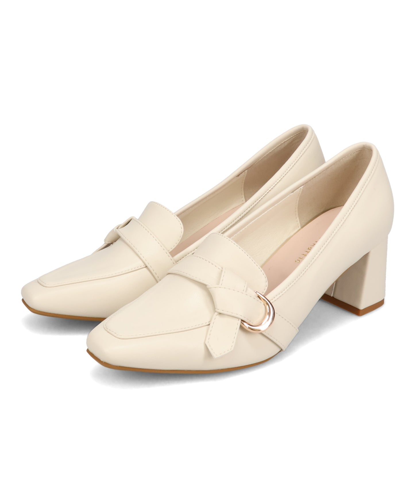 サイドベルトヒールローファー/61110