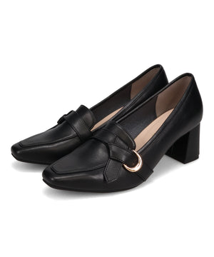 サイドベルトヒールローファー/61110