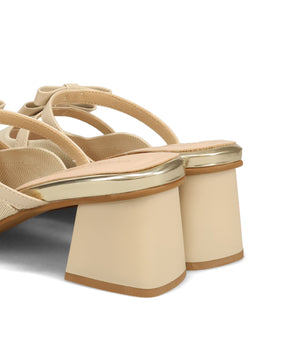 ダブルリボンニットミュールパンプス/61111