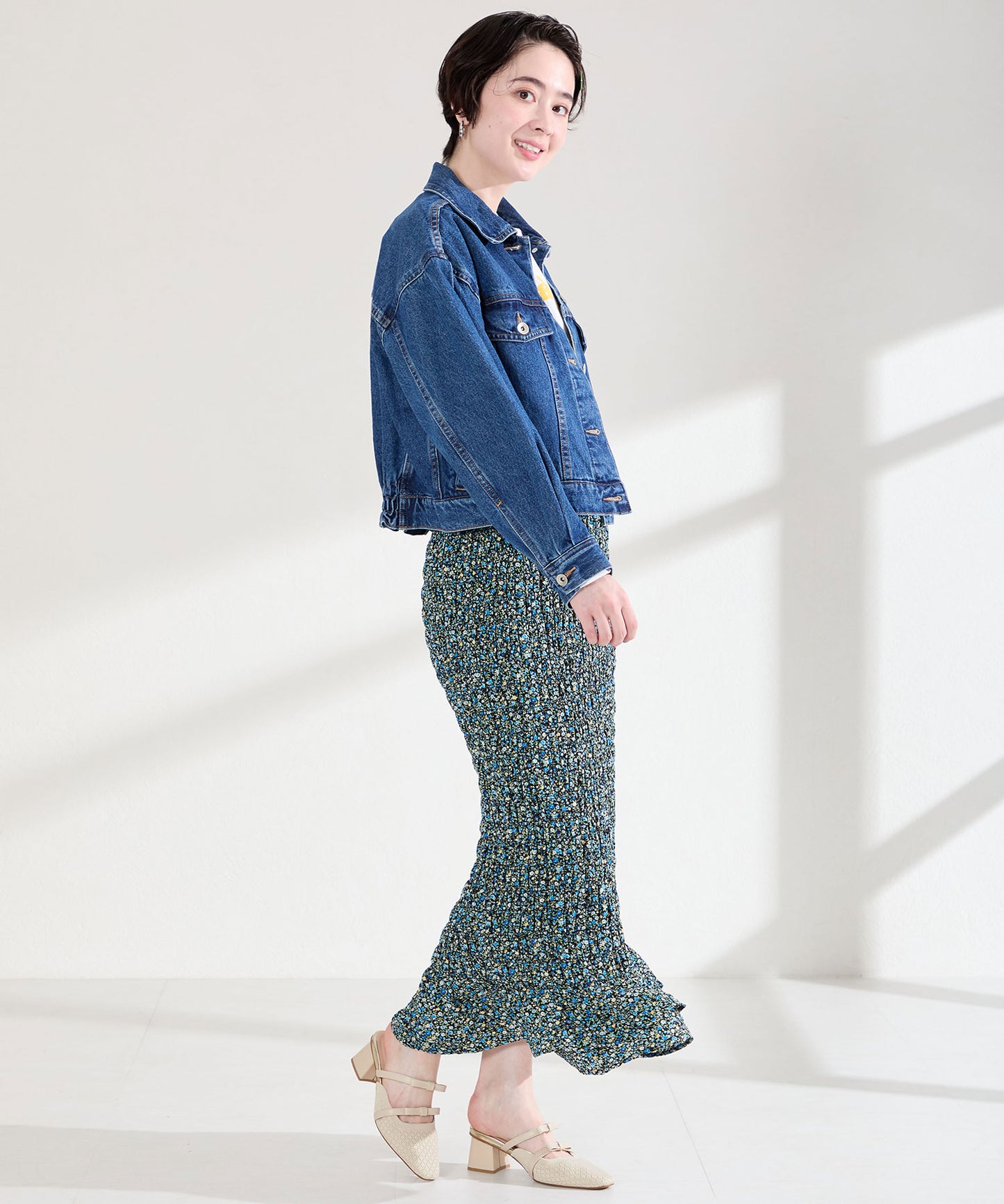 ダブルリボンニットミュールパンプス/61111