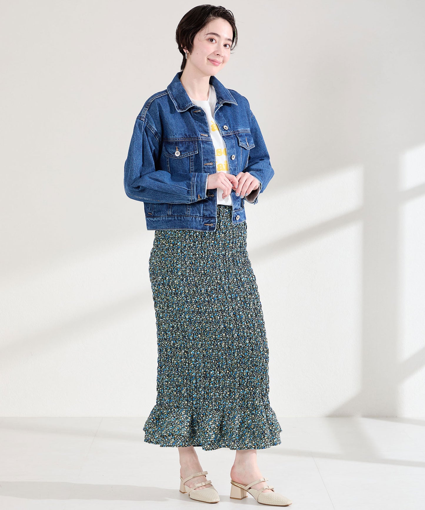 ダブルリボンニットミュールパンプス/61111