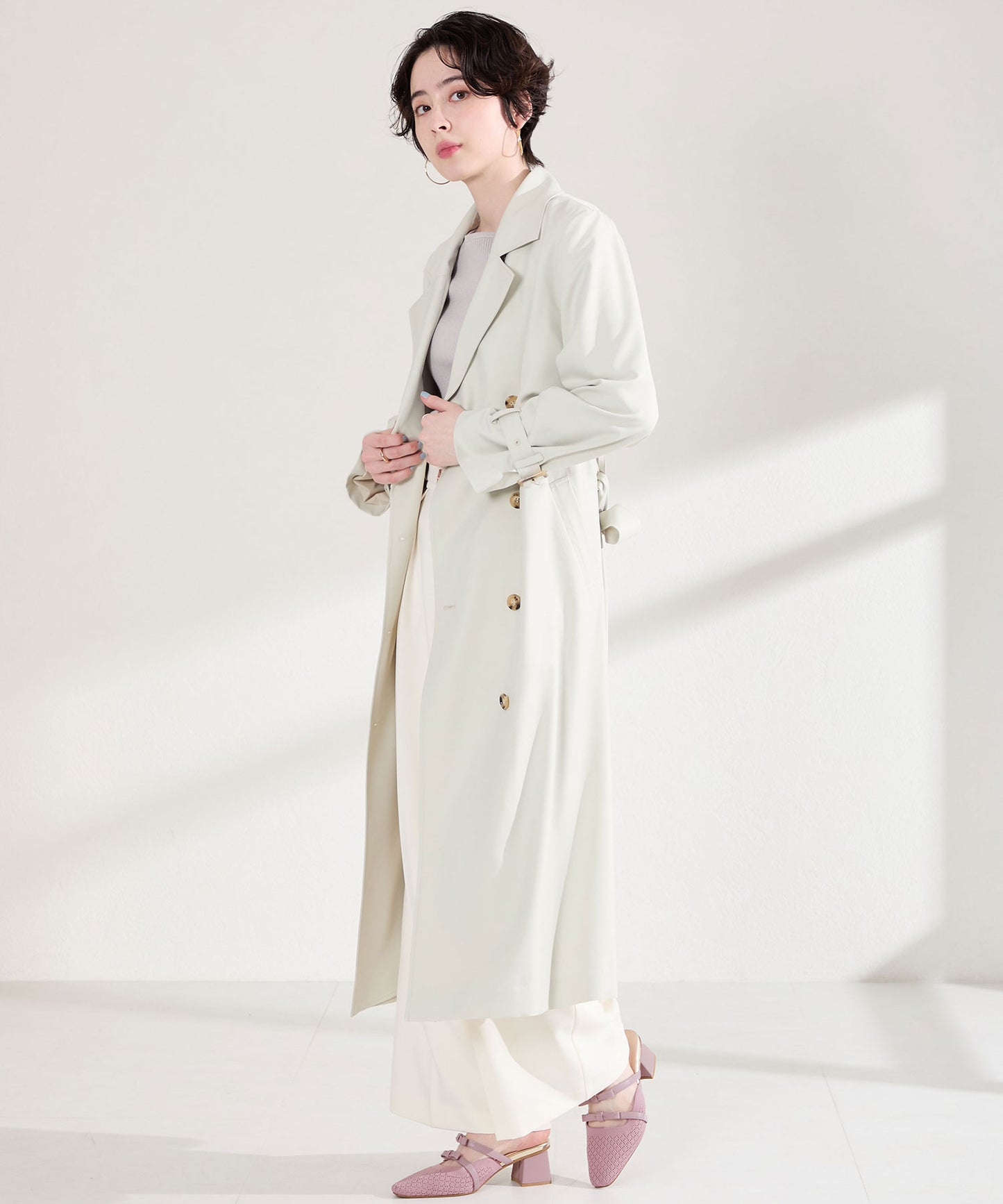 ダブルリボンニットミュールパンプス/61111