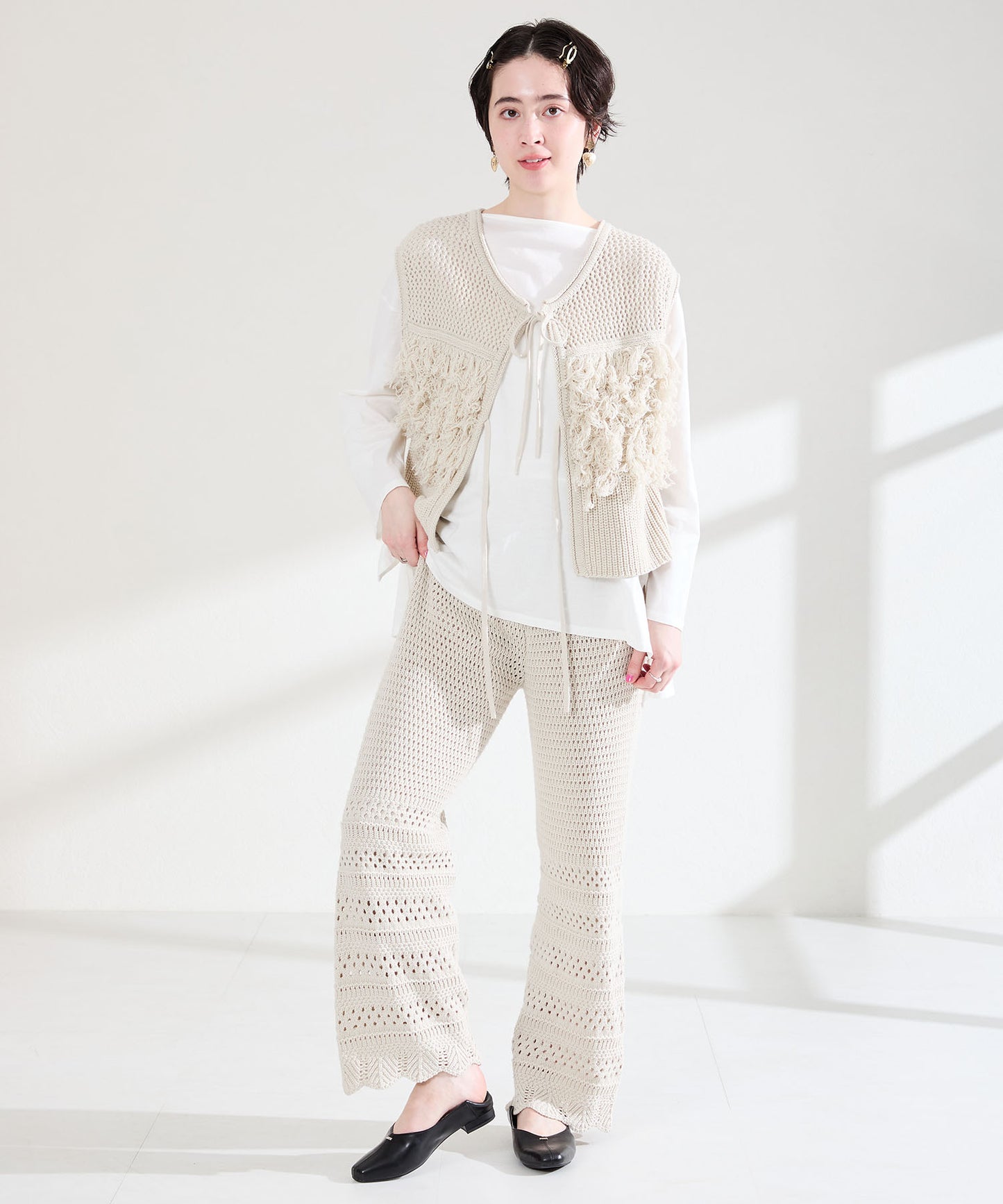 ゴールドパーツVカットバブーシュ/61112