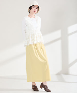 ウッドヒールベルトパンプス/61113