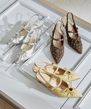 カットデザインストラップパンプス/61114