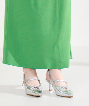 カットデザインストラップパンプス/61114