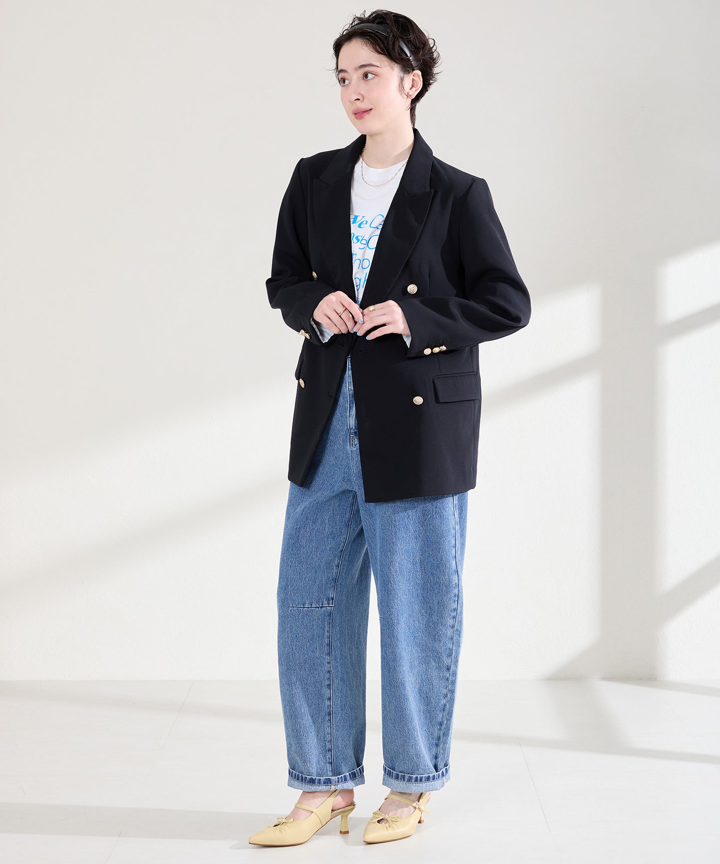 カットデザインストラップパンプス/61114