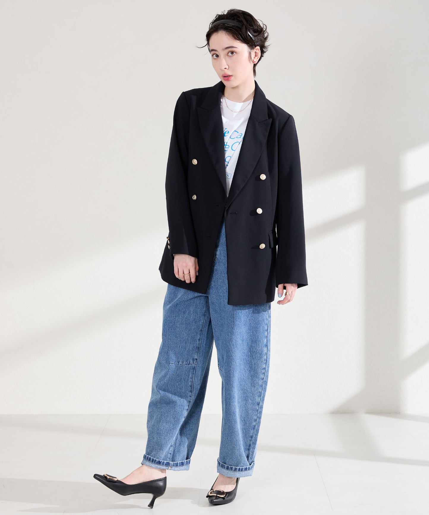 変形リボンモチーフヒールパンプス/61117