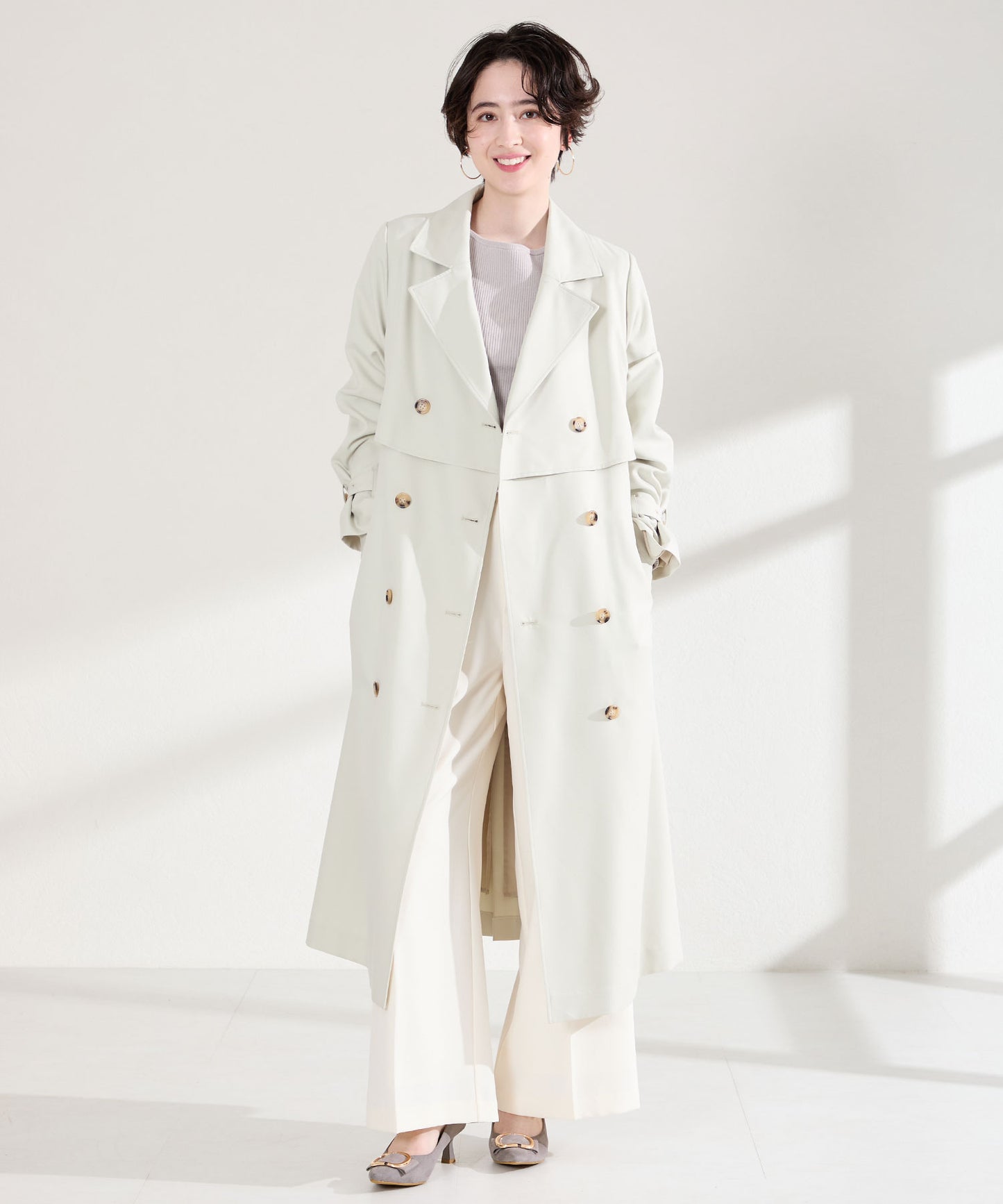 変形リボンモチーフヒールパンプス/61117