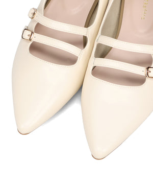 ダブルストラップポインテッドトゥパンプス/61118