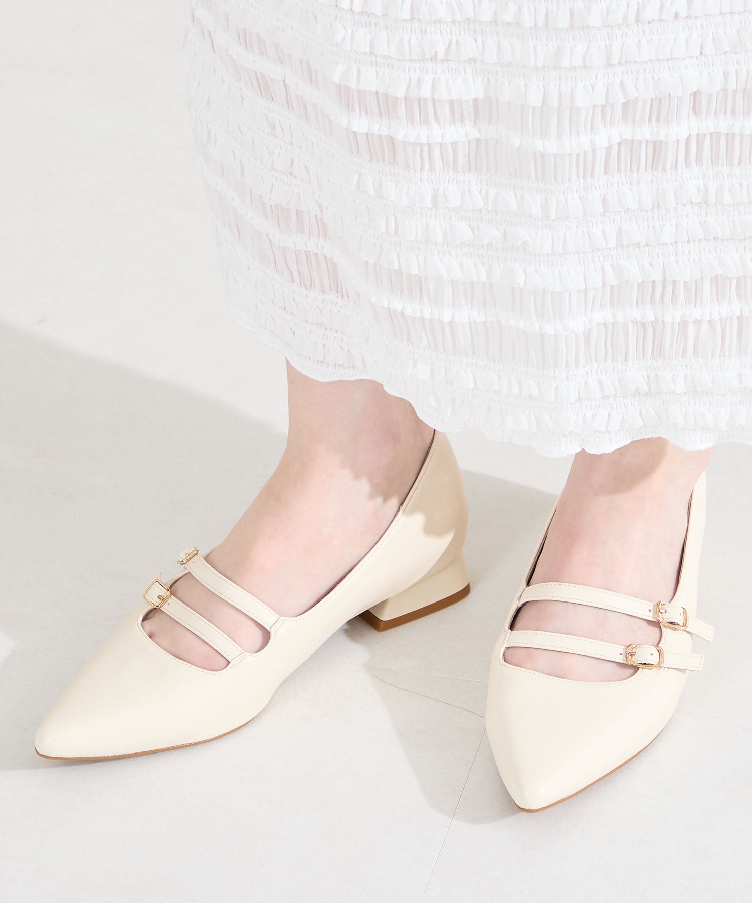 ダブルストラップポインテッドトゥパンプス/61118 – ORIENTALTRAFFIC