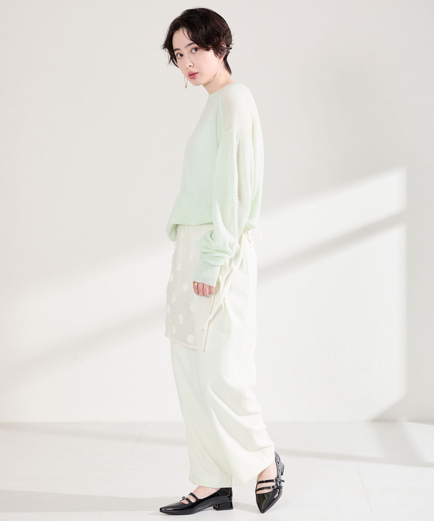 ダブルストラップポインテッドトゥパンプス/61118