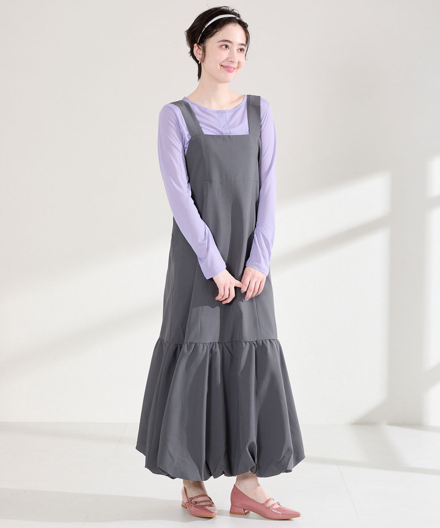 ダブルストラップポインテッドトゥパンプス/61118