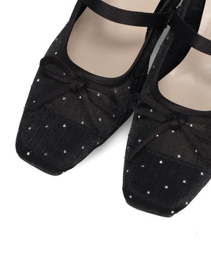 ラインストーン×リボンシアーパンプス/61119