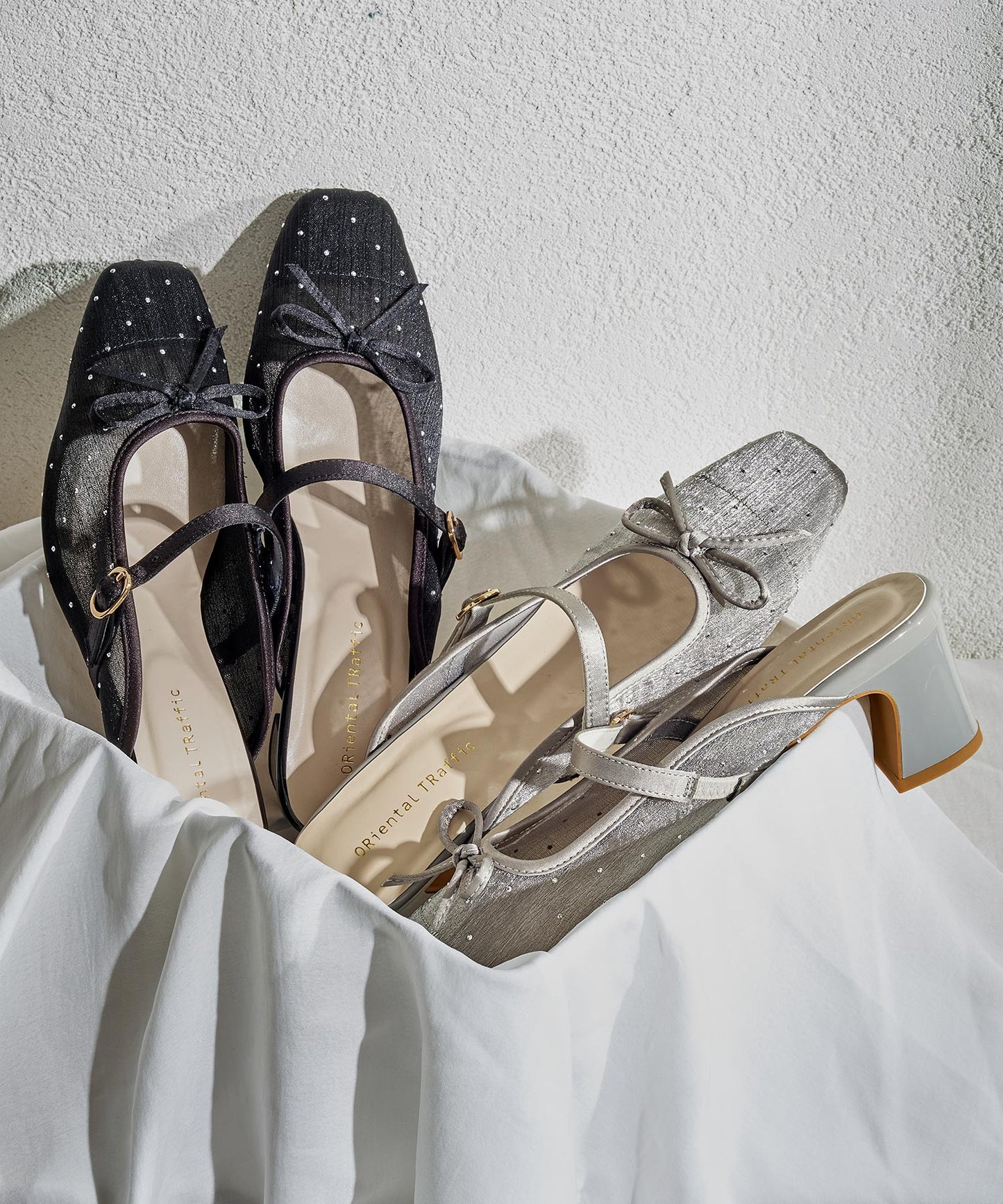 ラインストーン×リボンシアーパンプス/61119