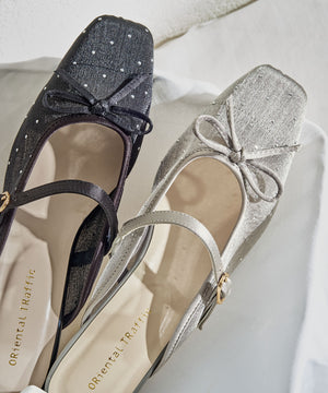 ラインストーン×リボンシアーパンプス/61119