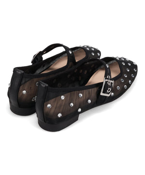 【WEB先行予約/3月下旬発売予定】ビジュー付きシアーメリージェーンパンプス/61120