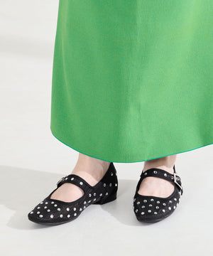 【WEB先行予約/3月下旬発売予定】ビジュー付きシアーメリージェーンパンプス/61120